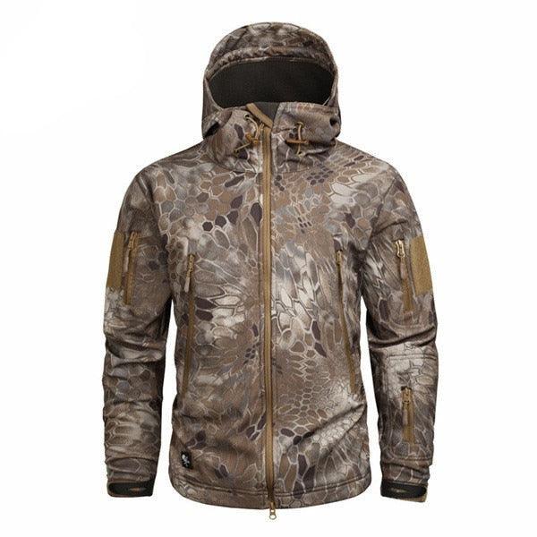Men's Camouflage Tactical Hooded Windbreaker Waterproof Jacket
