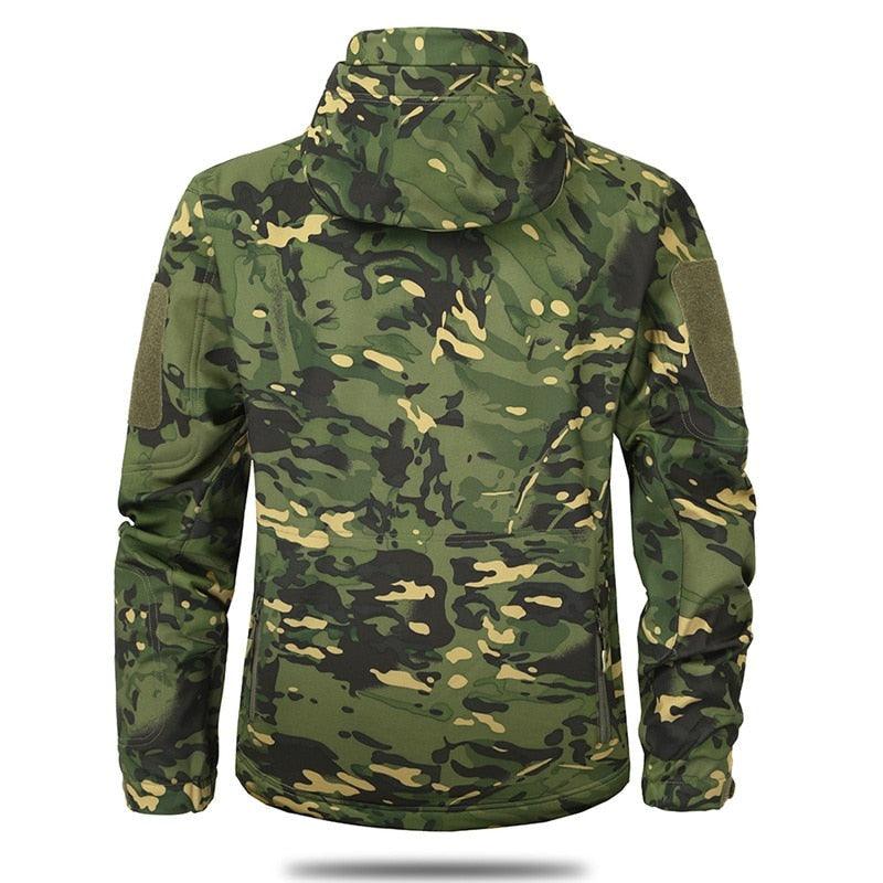 Men's Camouflage Tactical Hooded Windbreaker Waterproof Jacket