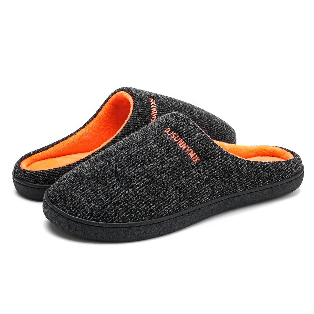 Men's Memory Foam House Slippers, Cozy Closed Toe Indoor Shoes
