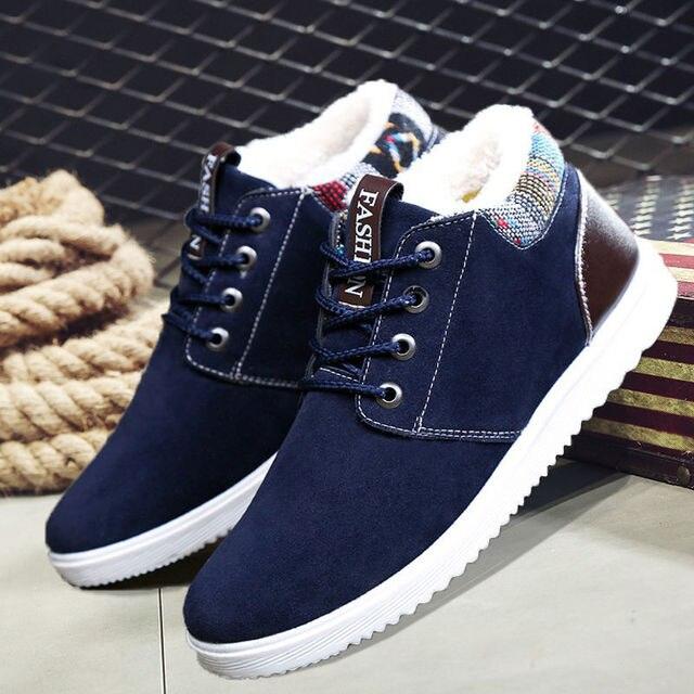 Men's Warm Winter Cotton Snow Boots Slip Resistant Hiking