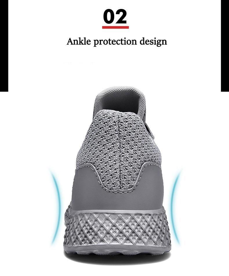 Men's Breathable Mesh Sneakers - Comfortable Lace-Up Walking Shoes