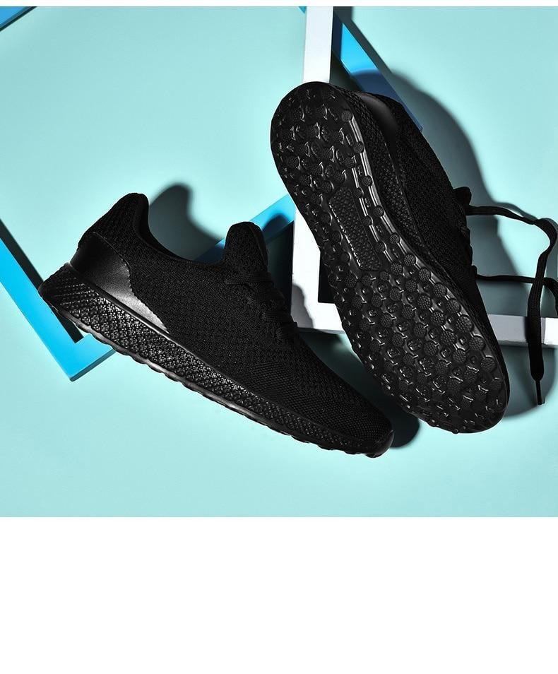 Men's Breathable Mesh Sneakers - Comfortable Lace-Up Walking Shoes