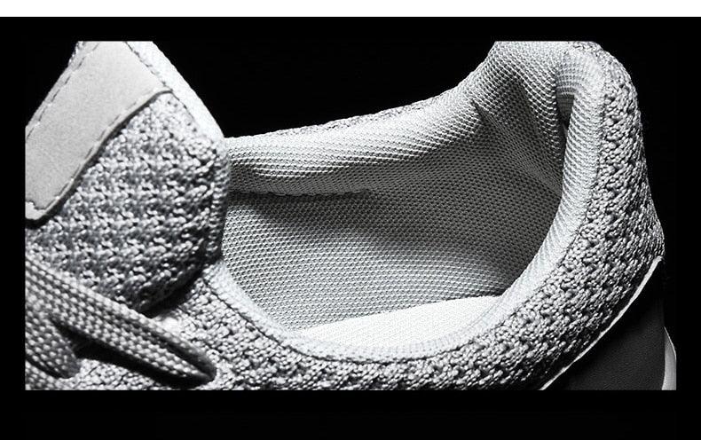 Men's Breathable Mesh Sneakers - Comfortable Lace-Up Walking Shoes