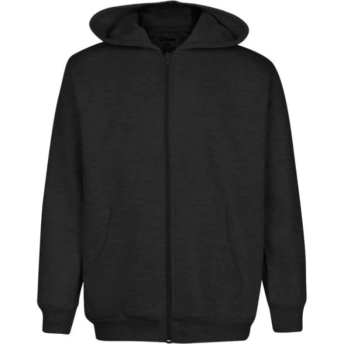 Men wearing a soft, fleece full zip hooded sweatshirt in a cozy winter style