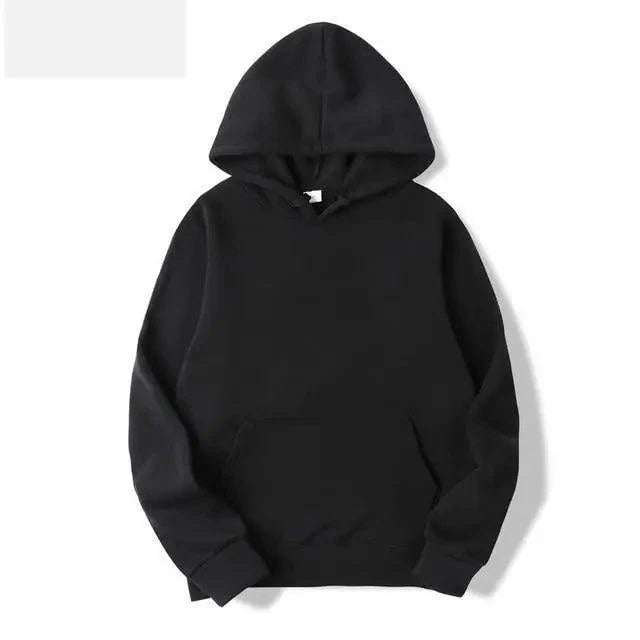 Men's Minimalist Solid Color Knit Casual Pullover Hoodie