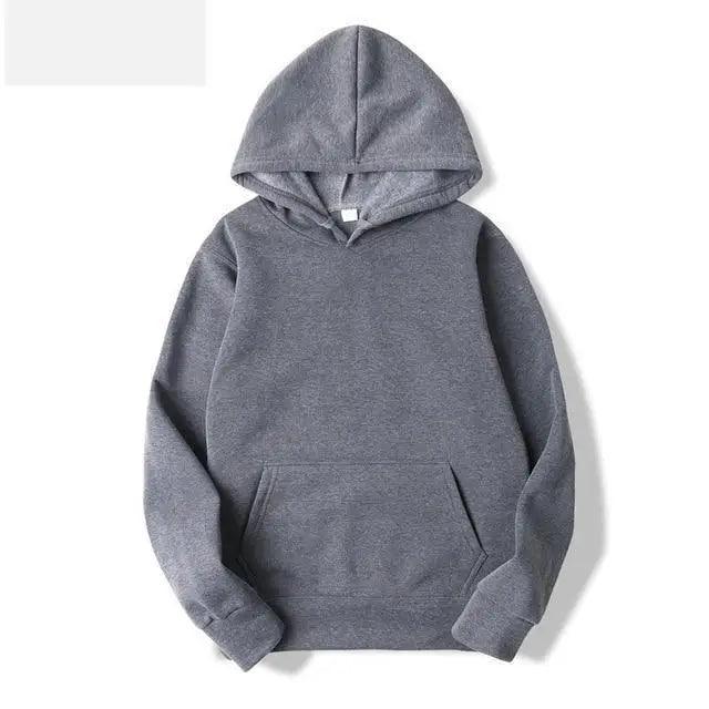 Men's Minimalist Solid Color Knit Casual Pullover Hoodie