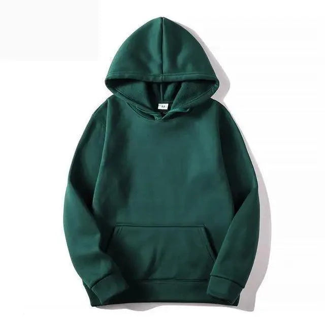 Men's Minimalist Solid Color Knit Casual Pullover Hoodie