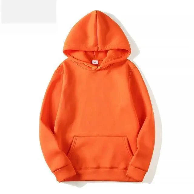 Men's Minimalist Solid Color Knit Casual Pullover Hoodie