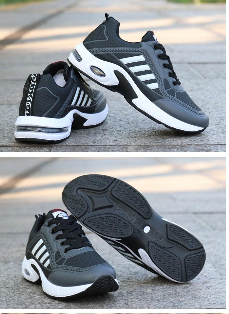 Men's White PU Leather Casual Fashion Sneakers with Platform