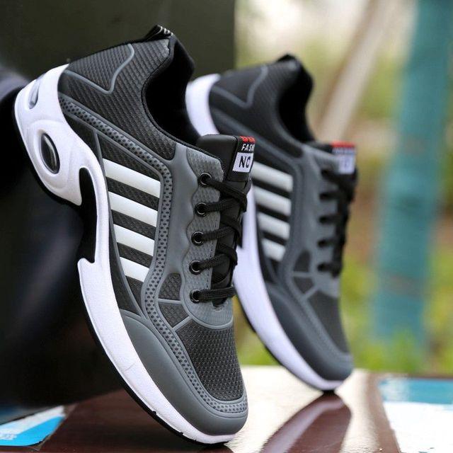 Stevvex men's white PU leather casual fashion platform sneakers