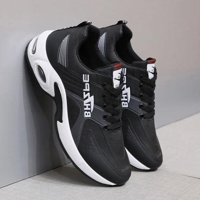 Men's White PU Leather Casual Fashion Sneakers with Platform