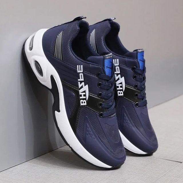 Men's White PU Leather Casual Fashion Sneakers with Platform