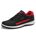 Men's Leather Lace-Up Sneakers: Casual Streetwear Athletic Shoes