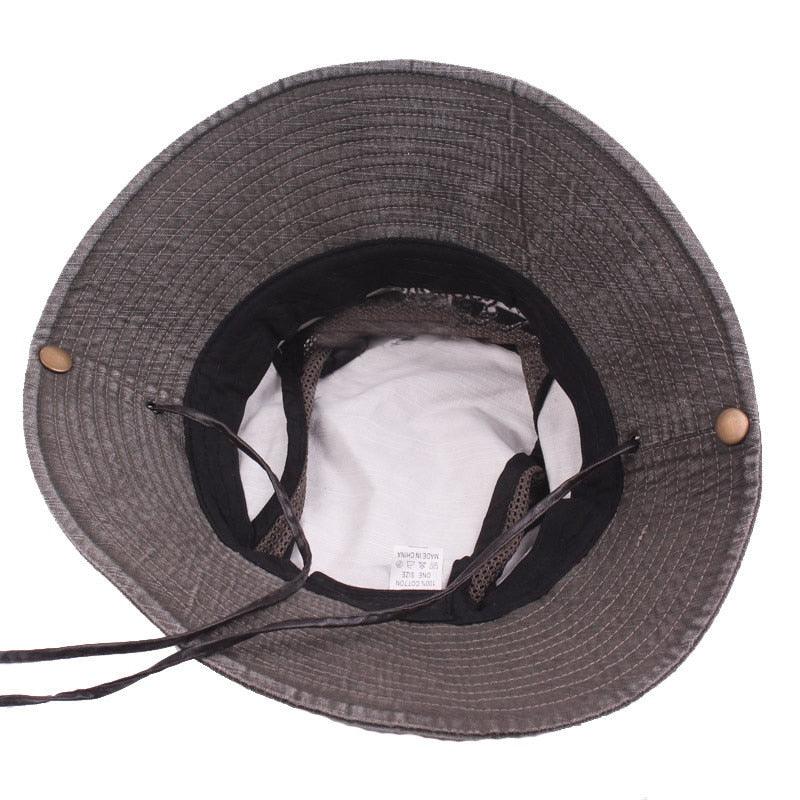Unisex Outdoor Cotton Mesh Bucket Hat for Fishing and Safari