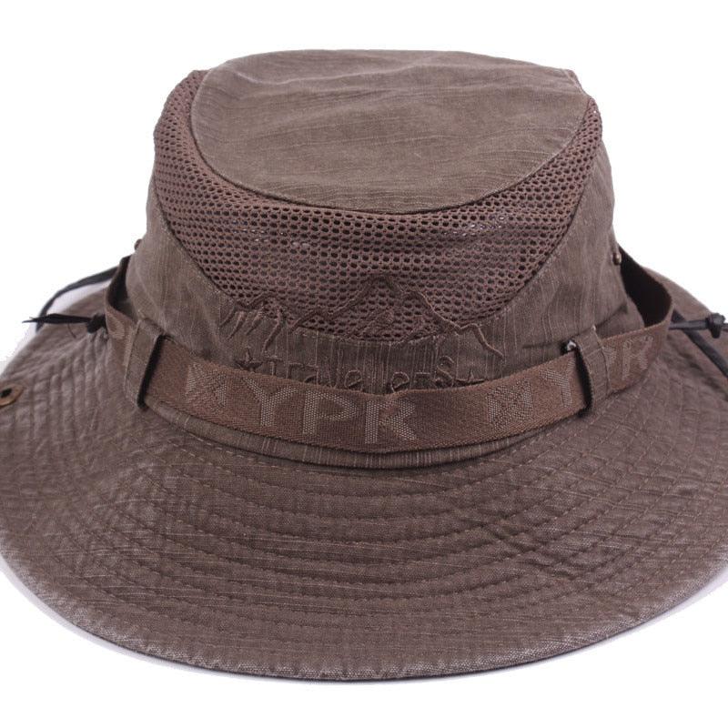 Unisex Outdoor Cotton Mesh Bucket Hat for Fishing and Safari