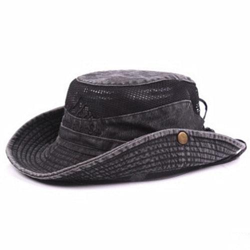 Unisex Outdoor Cotton Mesh Bucket Hat for Fishing and Safari
