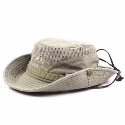 Unisex Outdoor Cotton Mesh Bucket Hat for Fishing and Safari