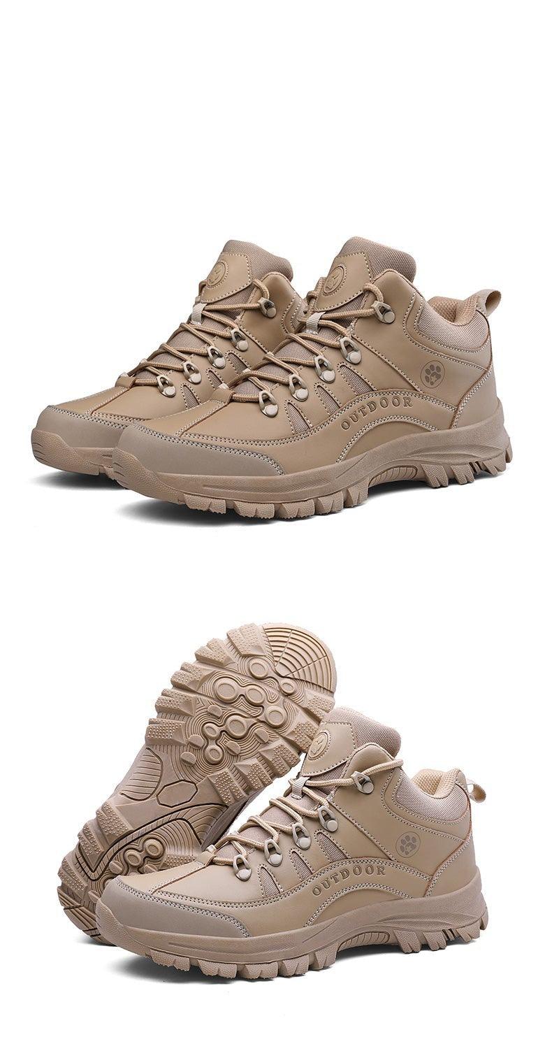 Men's Waterproof Hiking Boots - Durable Outdoor Tactical Snow Shoes