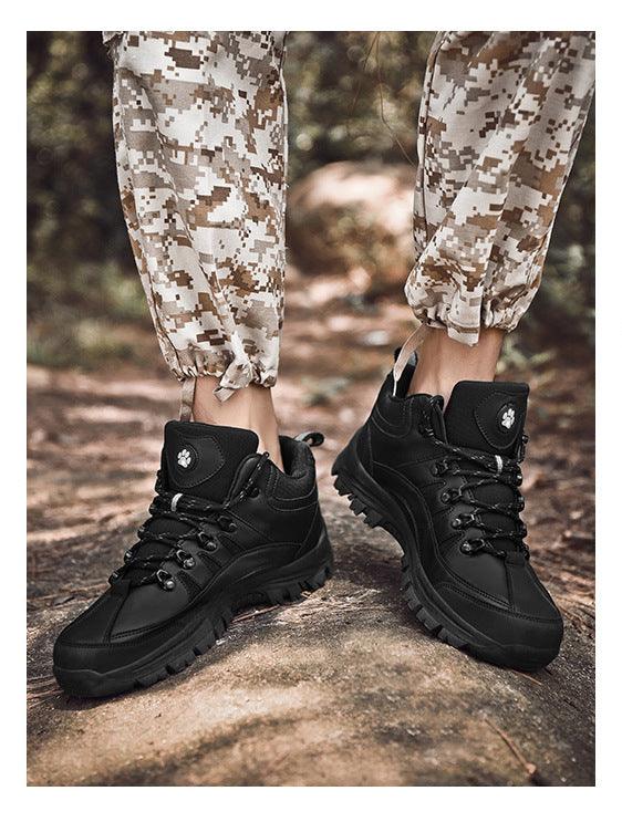Men's Waterproof Hiking Boots - Durable Outdoor Tactical Snow Shoes