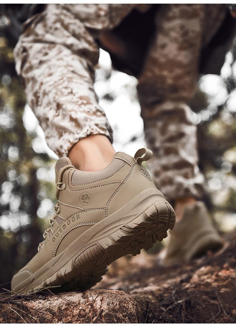 Men's Waterproof Hiking Boots - Durable Outdoor Tactical Snow Shoes