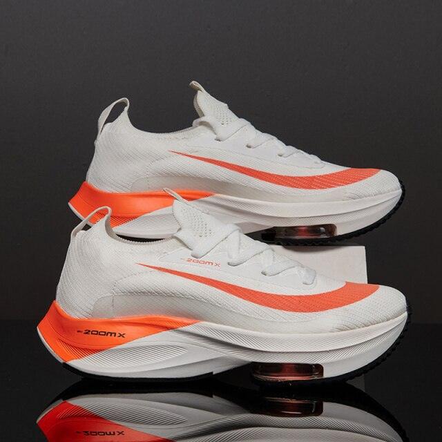 Men's Lightweight Orange Athletic Running Sneakers with Air Cushion