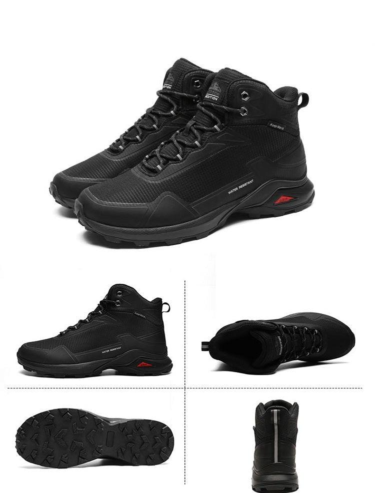Men's Waterproof Plush Lined Hiking Boots Non-Slip Winter Shoes