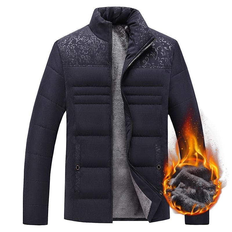Men's Thick Padded Winter Jacket Casual Warm Outdoor Coat