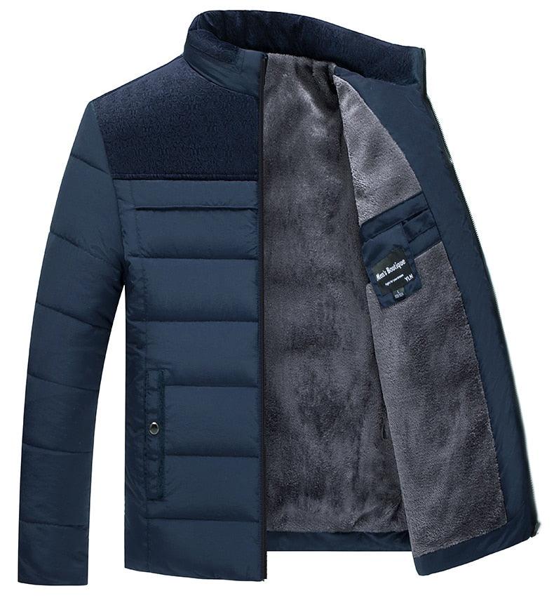 Men's Thick Padded Winter Jacket Casual Warm Outdoor Coat