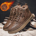 Men's High-Top Winter Snow Boots Warm Plush Lined Casual Shoes