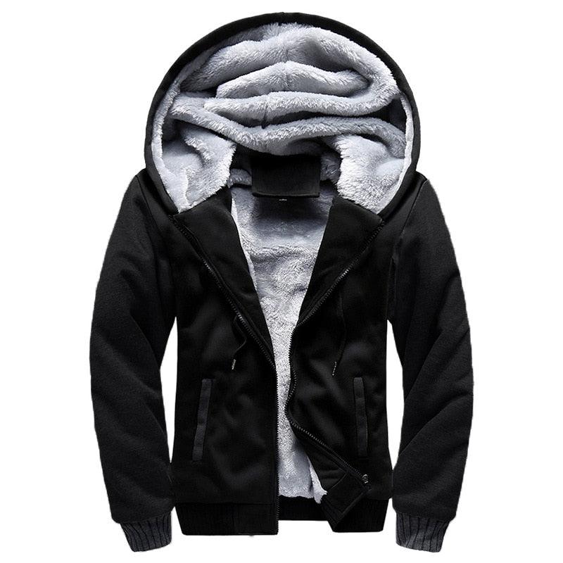 Men's Camouflage Zip-Up Winter Hoodie Jacket with Hood