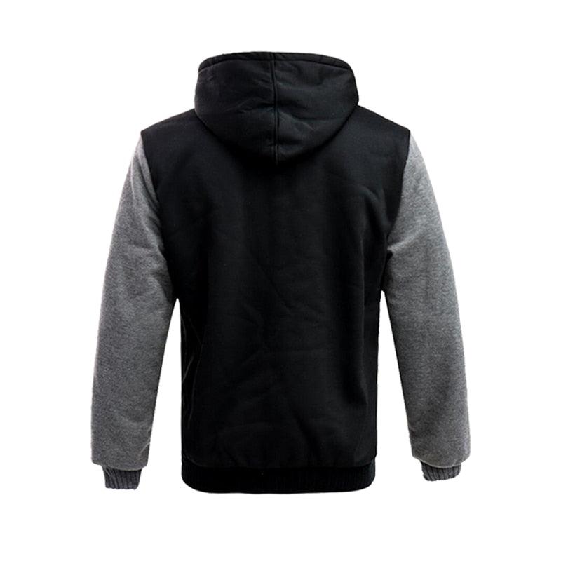 Men's Camouflage Zip-Up Winter Hoodie Jacket with Hood