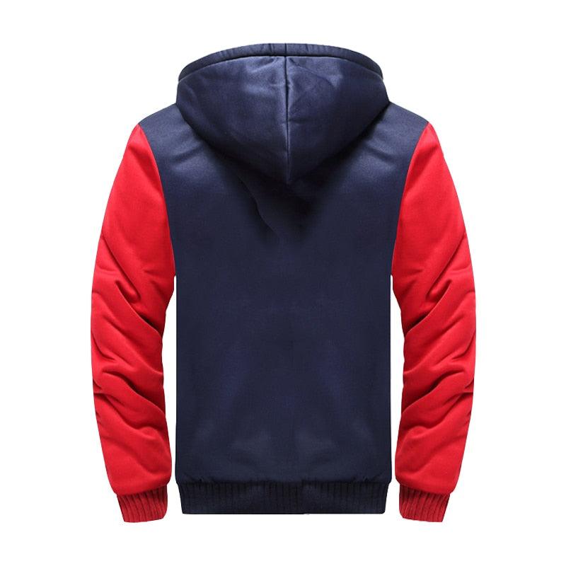Men's Camouflage Zip-Up Winter Hoodie Jacket with Hood