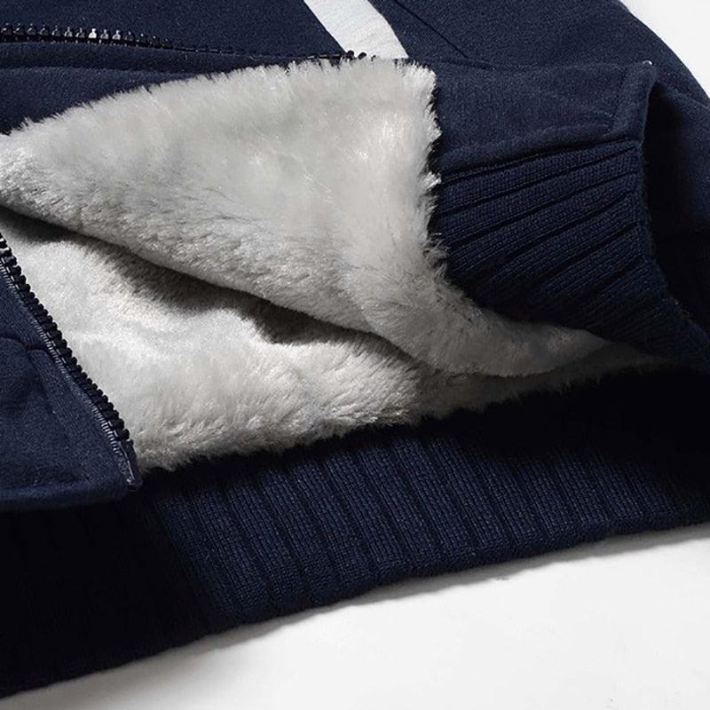 Men's Camouflage Zip-Up Winter Hoodie Jacket with Hood