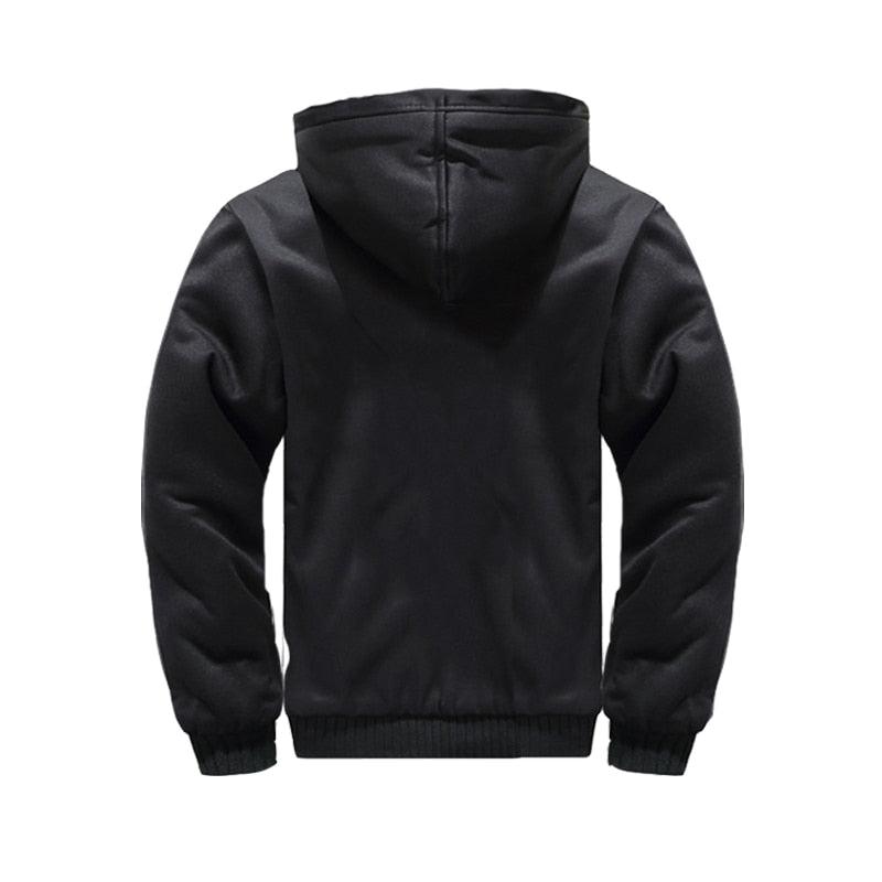 Men's Camouflage Zip-Up Winter Hoodie Jacket with Hood