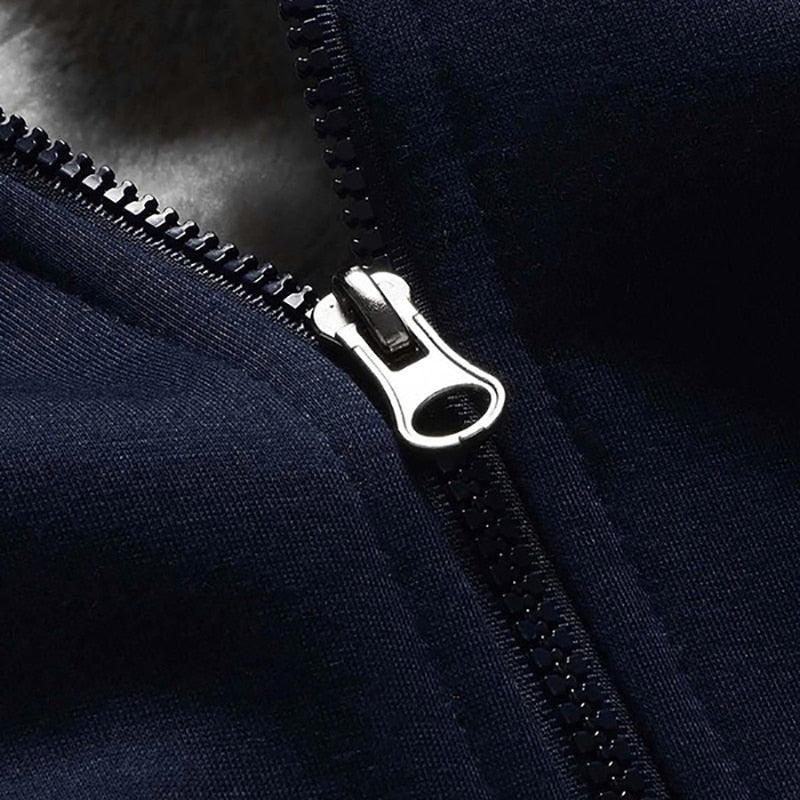 Men's Camouflage Zip-Up Winter Hoodie Jacket with Hood
