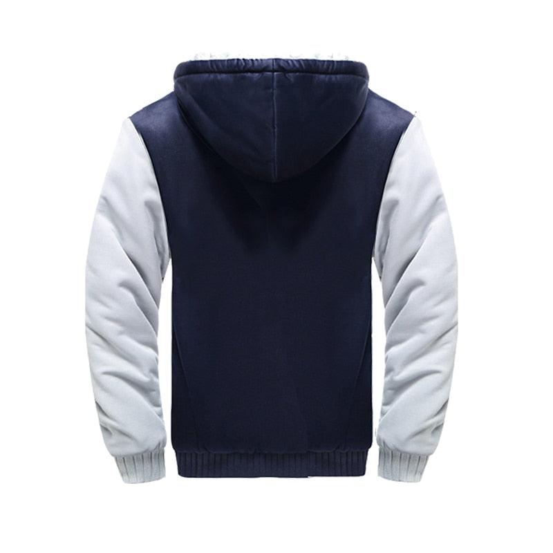 Men's Camouflage Zip-Up Winter Hoodie Jacket with Hood