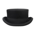 Classic Wool Pork Pie Hat Breathable Flat Top Fedora Unisex