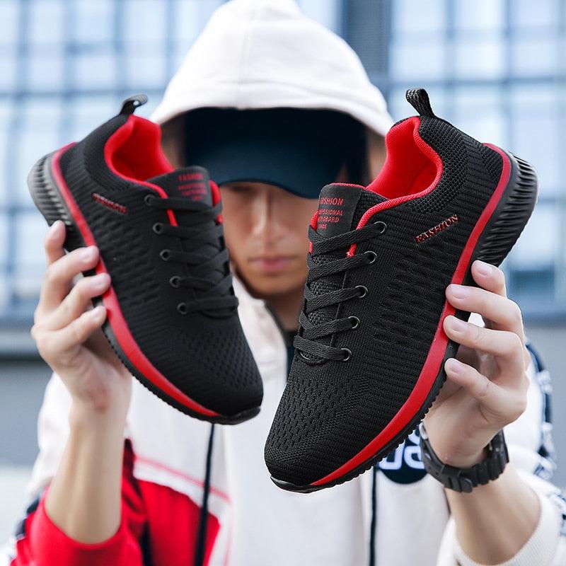 Men’s Lightweight Knit Running Sneakers – Breathable Athleisure