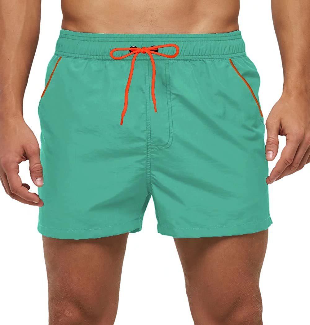 Men's Quick-Dry Swim Trunks - Sporty Mid-Rise Board Shorts