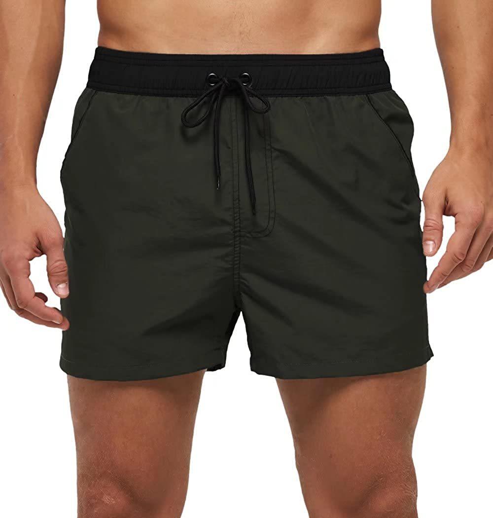 Men's Quick-Dry Swim Trunks - Sporty Mid-Rise Board Shorts