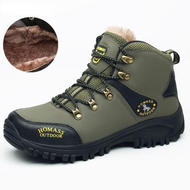 Men's Waterproof Tactical Hiking Boots – Fur Lined Outdoor Shoes