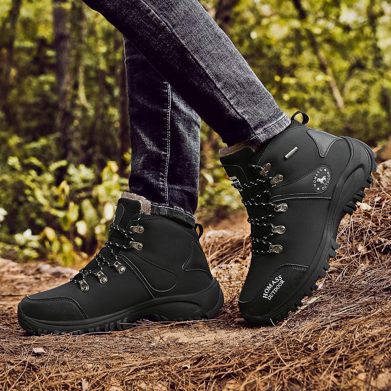 Men's Waterproof Tactical Hiking Boots – Fur Lined Outdoor Shoes