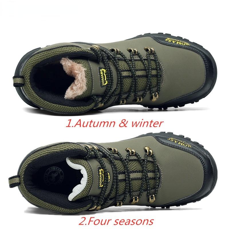 Men's Waterproof Tactical Hiking Boots – Fur Lined Outdoor Shoes