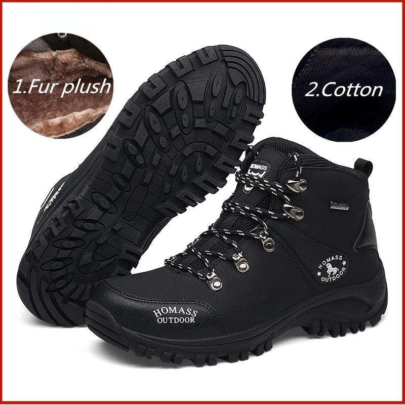 Men's Waterproof Tactical Hiking Boots – Fur Lined Outdoor Shoes