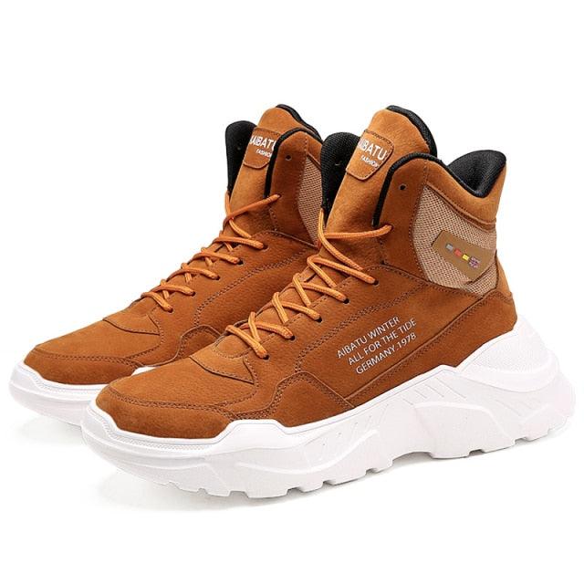 Men's High Top Urban Streetwear Sneakers Rubber Sole Winter Shoes