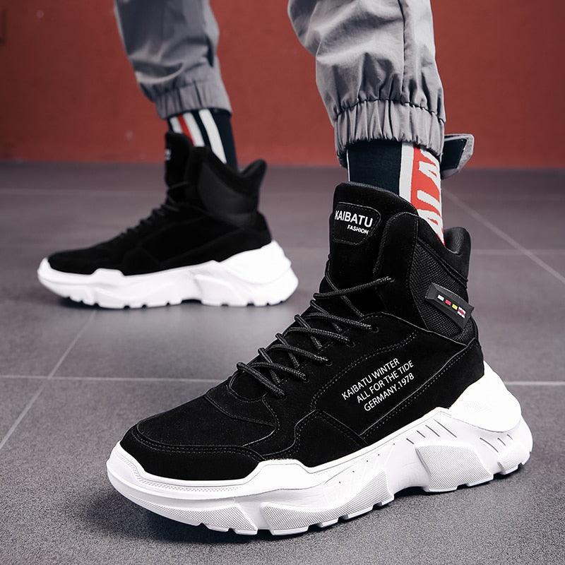 Men's High Top Urban Streetwear Sneakers Rubber Sole Winter Shoes