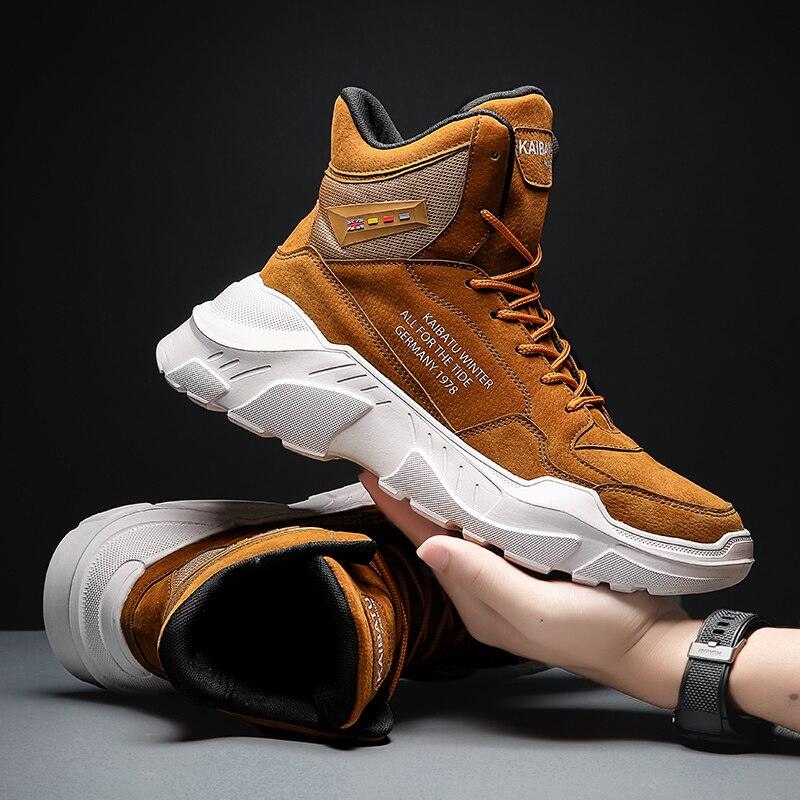 Men's High Top Urban Streetwear Sneakers Rubber Sole Winter Shoes