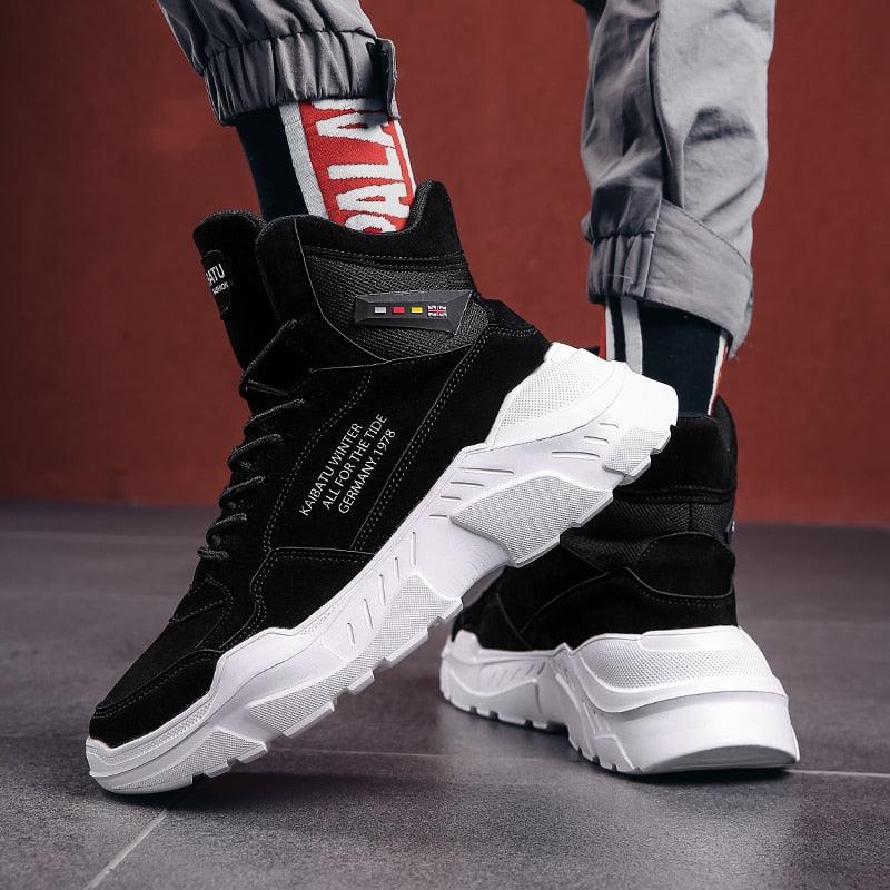Men's High Top Urban Streetwear Sneakers Rubber Sole Winter Shoes