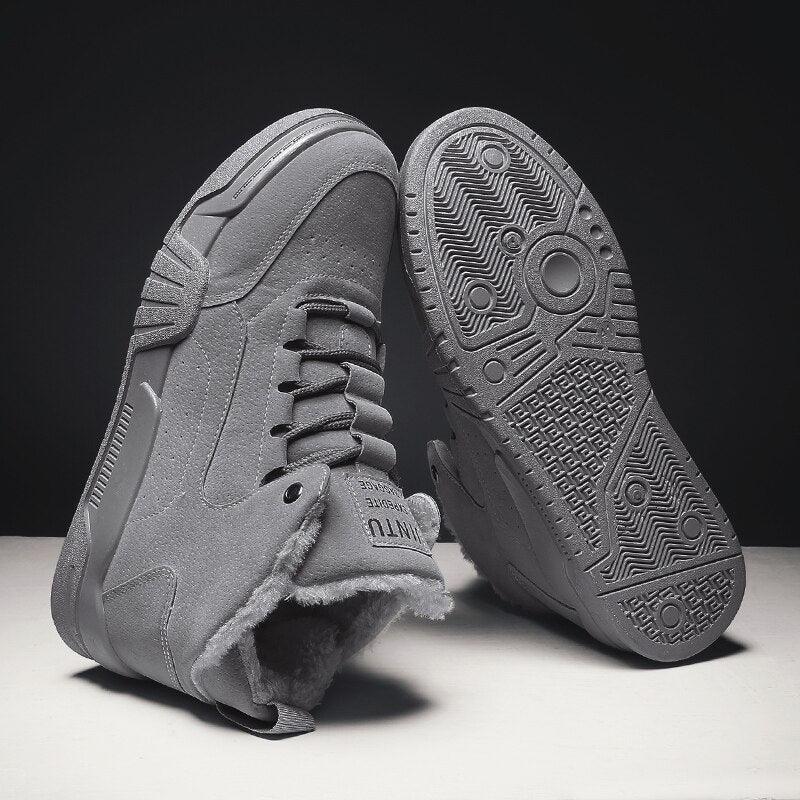 Men's Water-Resistant Plush Lined Snow Boots - Casual Utility Style