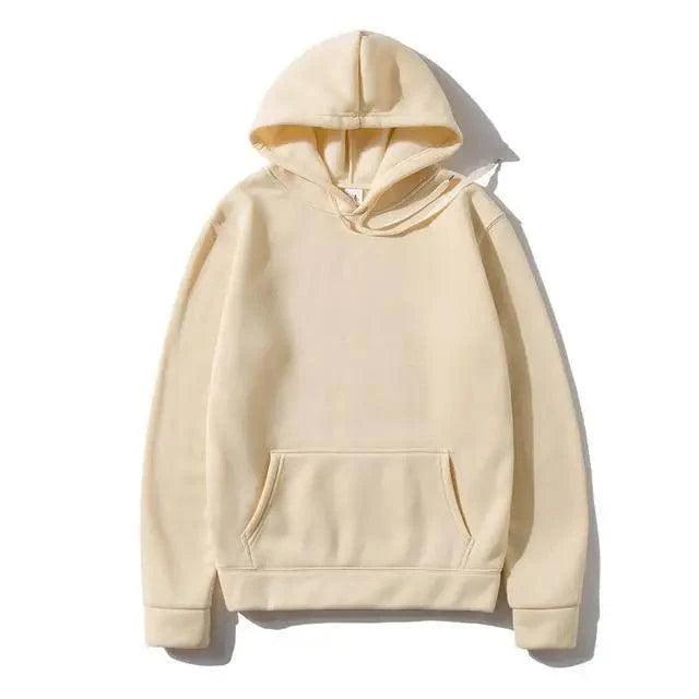 Unisex Fleece Drawstring Hoodie Kangaroo Pocket Casual Pullover
